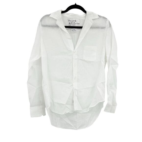 Frank & Eileen - Eileen Relaxed Button Up in White Linen Size XXS NWOT - Picture 7 of 12
